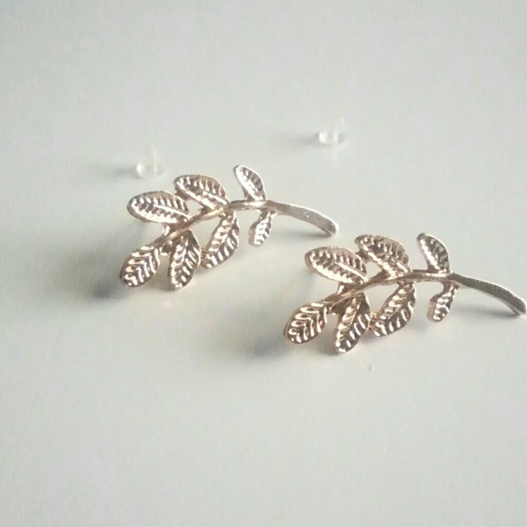 Icecreamsoda19 Jewelry - Gold Greek God Leaf Earrings